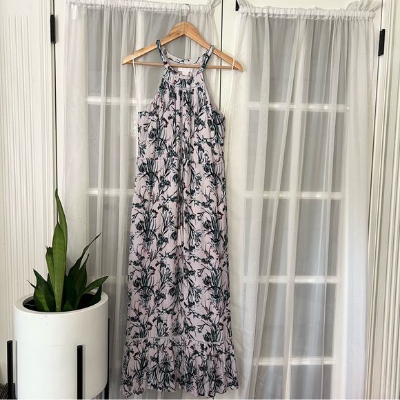 Rachel Ashwell Dresses & Skirts - Rachel Ashwell Halter Vine Floral Boho Crinkle Halter Neck Maxi Dress Sz Small